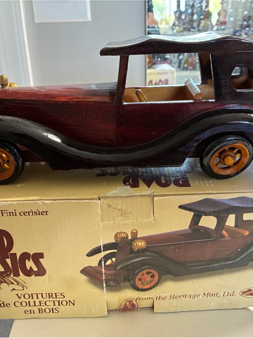 Set of 3 Heritage Wooden Toy Cars in Cherry Finished in Original Boxes